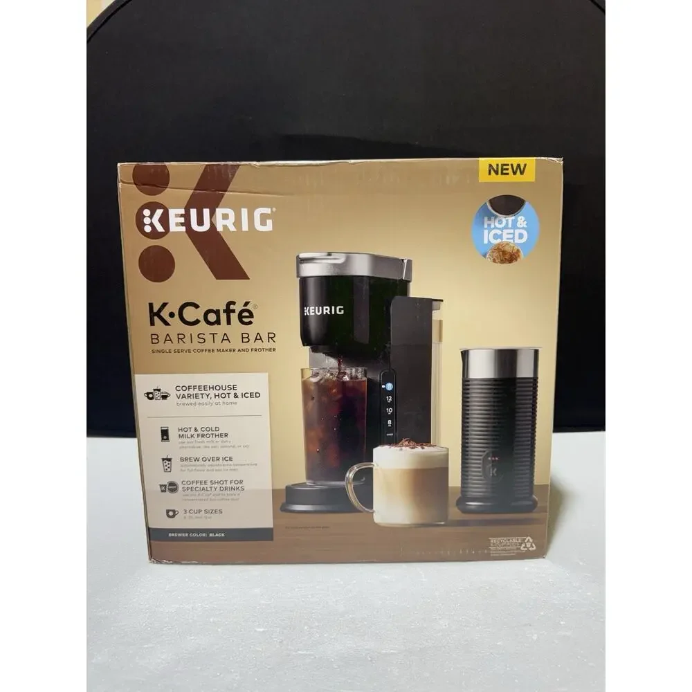 Keurig K-Café Barista Bar Single Serve Coffee Maker & Frother w/ Reusable Filter